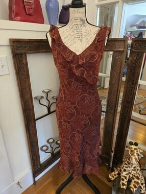 Jonathan Martin Studio Sleeveless Ruffled Maxi Dress, Sz 6